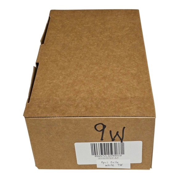 Clarks April Belle Sandal White Leather Womens Sz 9 Wide Open Toe Strappy NEW - Picture 8 of 8